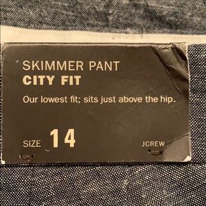 *last chance* donating 8/31 J.Crew city fit 14 NWT